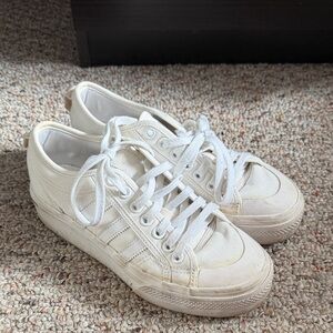 Adidas Women's Classic White Canvas Sneakers